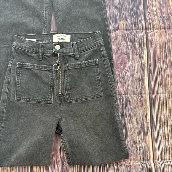 Reformation Peyton Zip Ultra High Rise Bootcut Jeans - Picture 5 of 10